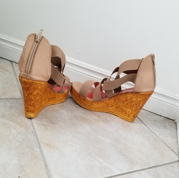 Wedge Sandals -Beige - Picture 2 of 3